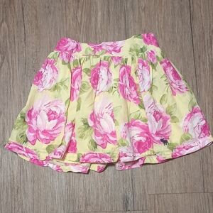 Abercrombie & Fitch Pink Floral Skater Skirt